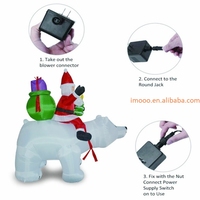 Oso Inflable LED de 2.1m, Muñeco de Nieve Navideño, Juguete de Jardín para Niños, Regalo de Navidad, Decoración para Fiestas de Año Nuevo