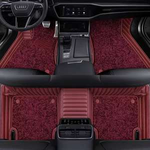 Ensemble de tapis de sol de voiture en cuir rayé écologique 3D de luxe pour VW moderne Design d'affaires haut de gamme Civic durable résistant à l'eau - Product Image 1