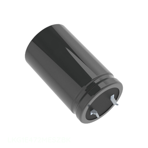 Condensador de canal del fabricante, de orificio pasante, de aluminio, 4700uF 20% 25V, tipo SNAP TH LKG1E472MESZBK, 4700 uF - Product Image 1