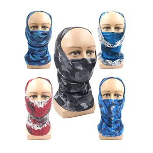 Lenço de treino bandana para adultos, para treino, esportivo, preto, de poliéster, para equitação, cobertura facial e pescoço