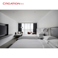 Ensemble complet de meubles pour chambre d'hôtel, design moderne 5 étoiles, y compris des meubles de chambre et de hall pour la rénovation d'hôtel