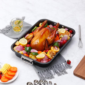 ถาดอบแบบไม่ติด WK10053 15 "ถาดอบขนม Maxcook ทำจากสเตนเลสพร้อมที่ย่างทำจากเหล็กคาร์บอน - Product Image 1