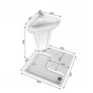 Compact Universal Bathroom Shower Base Unit for Maxus and Van <b>Motorhome</b> Camper Van Shower Base - Product Image 4