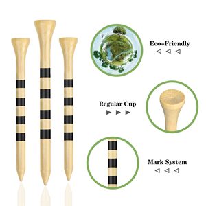 Custom LOGO Natrual Wooden <b>Golf</b> Tees Biodegradable Bamboo <b>Golf</b> Tees More Sturdy and Stable <b>Golf</b> Tee Holder - Product Image 2