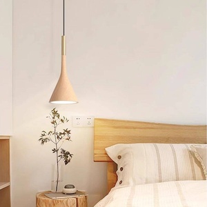 Nueva Lámpara Colgante Pequeña de Estilo <span class=keywords><strong>Vintage</strong></span> Color Nogal Hierro 2025 para Dormitorio, Entrada o Mesita de Noche, con Cable de Pesca - Product Image 2