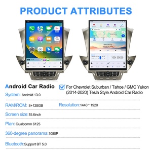 Navihua Design 15.6'' Android Screen Car Radio GPS Navigation Media Carplay <b>Auto</b> Stereo for Chevrolet Tahoe GMC Yukon 2014-2020 - Product Image 5