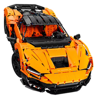 STOCK T5051 MOC Technique 1:6 Voiture de sport en plastique ABS orange, blocs de construction, modèle à assembler, jouets unisexes, ensemble cadeau de Noël