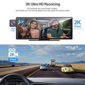 Caméra embarquée <span class=keywords><strong>3</strong></span> caméras Carplay & Android Auto 2.5k 2560*1440P Rétroviseur vidéo Enregistrement WIFI GPS Enregistrement en boucle Application téléphonique DVR de voiture - Product Image 4