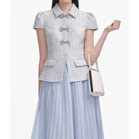Robe coordonnée en tweed pour femmes |   Ensemble robe et veste en bouclé assorti pour l'automne, le printemps et les occasions spéciales