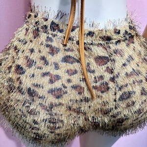 Nouvel ensemble tendance été 2026 pour femme, imprimé léopard, dos nu, col licou, à lacets, 2 pièces - Product Image 6