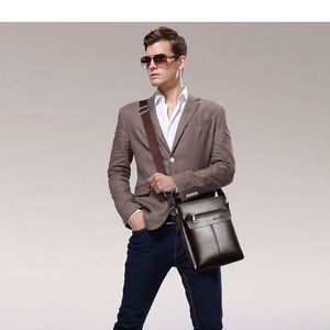 High Quality Custom Print Logo Waterproof <b>Soft</b> PU <b>Leather</b> Fashion Vintage Letter Pattern Messenger Shoulder <b>Bag</b> for Men - Product Image 4
