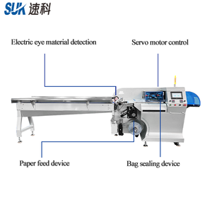 Automatico orizzontale barretta di cioccolato caramelle avvolgimento sapone flusso cucchiaio cotone sanitario che fa macchina imballatrice cuscino - Product Image 4