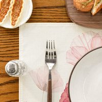 Lot de 4 sets de table printaniers à motifs floraux, 12x18 pouces, napperons saisonniers d'été pour la décoration de fêtes, de cuisines et de salles à manger
