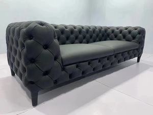हॉट सेलिंग होटल लिविंग रूम फर्नीचर आधुनिक लक्जरी डिजाइन विंडसर तीन सीट सोफे चमड़े - Product Image 4