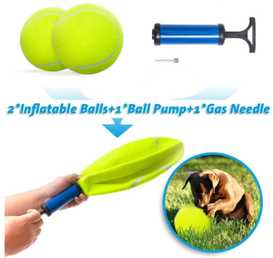 Köpekler için büyük tenis topu 9.5 "şişme dev tenis topları Pet Chew oyuncak köpek tenis topu büyük Pet oyuncaklar komik açık spor - Product Image 4