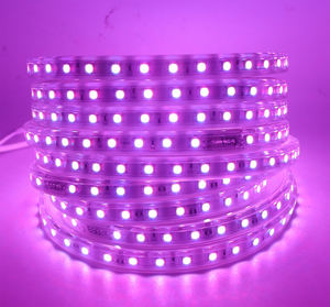 Bande lumineuse <span class=keywords><strong>LED</strong></span> SMD 220 avec prise ue, <span class=keywords><strong>ruban</strong></span> d'éclairage étanche, 60 diodes/m, SMD, 5050 V - Product Image 5