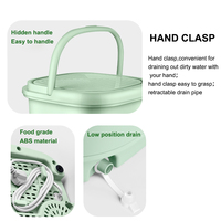 Mini machine à laver, petit rangement intérieur pliable domestique, dortoir intégré lavage et décapage des sous-vêtements,
