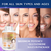 Welnessways Vente Chaude L-Glutathion Haute Pureté en Gélules Molles, Marque Privée, Soins de la Peau, Collagène et Vitamine C, Adultes - Blanc
