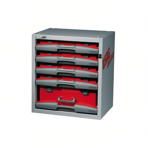 Caja de herramientas 5000 B5 roja y gris, gabinete de almacenamiento con cajones para uso en taller - Product Image 2