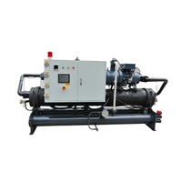 Refroidisseur à vis monocylindre refroidi par eau 120 CV, condenseur haute efficacité, excellente performance de refroidissement pour l'industrie textile