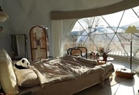 Dôme géodésique de glamping haut de gamme en PVC transparent de 6 m pour villa et jardin