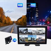 Wemaer 10 pouces 6CH BSD AI écran tactile 6 canaux AHD DVR enregistreur véhicule caméra moniteur système de détection d'angle mort pour camion