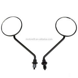 Rétroviseurs latéraux universels noirs de moto RTS, 8mm, pour Scooter, pour cyclomoteur, <span class=keywords><strong>50cc</strong></span> - Product Image 2