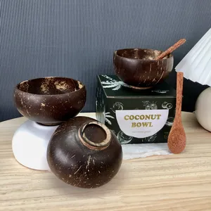 100 Genuine Guaranteed Organic Custom Logo Vietnam Salad Coconut Shell Bowl