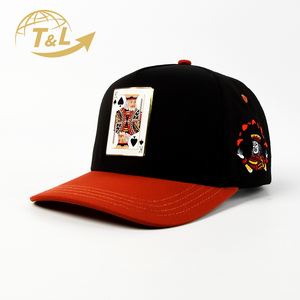 4ugear Gorras Vente en gros Logo en métal personnalisé Casquette de sport réglable 4u 5 Panel Mid Profile Two Tone Baseball Caps Hats - Product Image 1