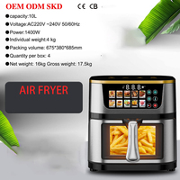 Nouvelle friteuse électrique sans huile intelligente à écran tactile en acier inoxydable 8L 10L 8L, friteuse à air chaud, Friggitrice Ad Aria KA03013
