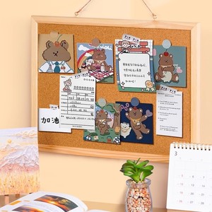 Nhà Máy Bằng Gỗ 39*29Cm Khung Treo Tường Pin Thông Báo Thông Báo Corkboards Tin Nhắn Nút Chai Bảng Thông Báo Bảng - Product Image 6