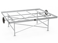 Tables roulantes pour culture hydroponique, bancs roulants pour pépinière, tables de culture intérieures, tables de culture à flux et reflux, tables de culture à submersion, bacs de culture 4x8FT
