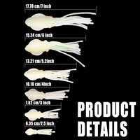 Leurres en plastique souple qui brillent dans le noir, leurres lumineux pour la pêche en eau salée, jigging, trolling, pêche en haute mer
