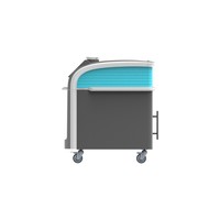 Équipement médical esthétique, chariot mobile moulé par injection ABS, boîtier OEM personnalisé, écran tactile, frein, roulettes, RoHS