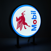 Enseigne Led d'extérieur Boîte à lumière publicitaire Boîte à lumière rotative ronde tridimensionnelle 3D acrylique personnalisée avec motif de personnalité