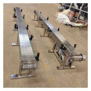 Esnek Metal paslanmaz çelik üst zincir konveyör masa zincir plaka konveyör Slat zincir konveyör makinesi sistemi - Product Image 5