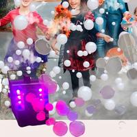 Fogsea 500W LED RGB Machine à bulles de fumée avec DMX512/télécommande pour les effets de brouillard de fête de famille et de mariage