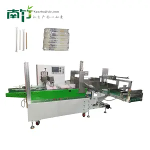 Factory Direct Sale 500pcs per bag group straw packing wrapping machine