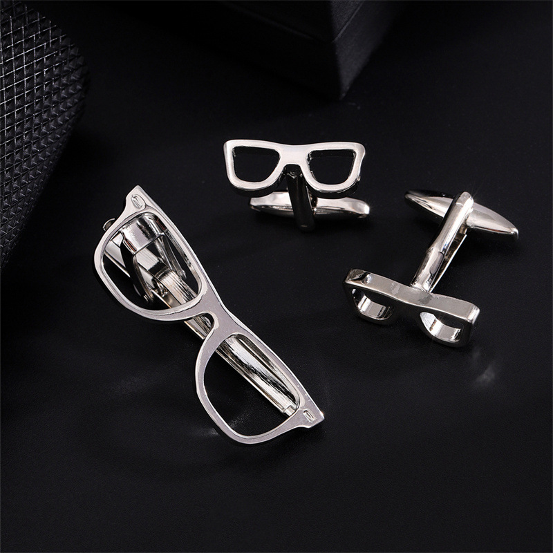 Silver glasses three-piece set