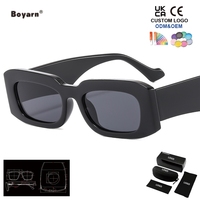 Lunettes de soleil tendance Boyarn UV400, lunettes de soleil de luxe pour femmes, montures carrées classiques, possibilité de personnaliser avec votre propre logo