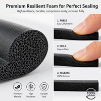 Bande d'étanchéité en mousse EPDM en gros avec support en maille de fibre, auto-adhésive, en rouleau, personnalisable