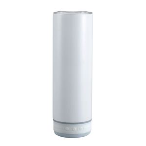 Gobelet droit vierge pour sublimation, 20 oz, en acier inoxydable, isotherme sous vide, avec haut-parleur intelligent sans fil et poignées en plastique - Product Image 4