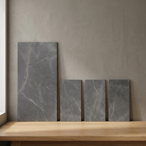 Aeroni Grey 800x1600mm Polished Porcelain Floor And Wall <b>Tiles</b> Grey Marble Design 80x160cm - Product Image 1