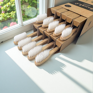 Weiße Bambus-Zahnbürste für Erwachsene Weiche Borste Biologisch abbaubare und umwelt freundliche Einweg-Zahnbürste für den Heimgebrauch - Product Image 6