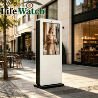 Tótem LCD Vertical para Exteriores de 55 Pulgadas con Sistema Android Windows, Alto Brillo e Impermeable para Parques Comunitarios