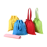 Sac fourre-tout en toile avec cordon de serrage et logo personnalisé, grande capacité, sac cadeau réutilisable en toile