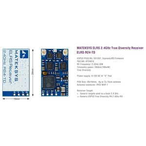 ตัวรับสัญญาณ MATEKSYS MATEK EXPRESSLRS 2.4GHZ TRUE DIVERSITY รุ่น ELRS-R24-TD สำหรับโดรน - Product Image 3