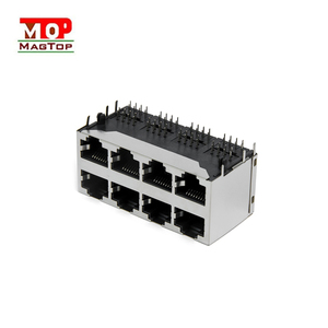 Conector Ethernet Hembra Modular RJ45 Blindado de <span class=keywords><strong>2x1</strong></span> 1000M de un Solo Puerto para Montaje en PCB FPC, Conexiones de Cable de Alta Velocidad - Product Image 1