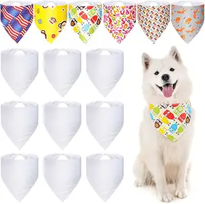 Sublimation Heat Transfer Press Washable Triangle Dog Scarf Sublimation Blank Triangle Dog Bib Pet Triangle Bandana