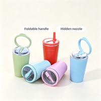 Vente en gros d'usine, tasse isotherme à double paroi de 480 ml avec poignée, base en liège antidérapante, personnalisable, tasse à eau pour la maison, tasse à café